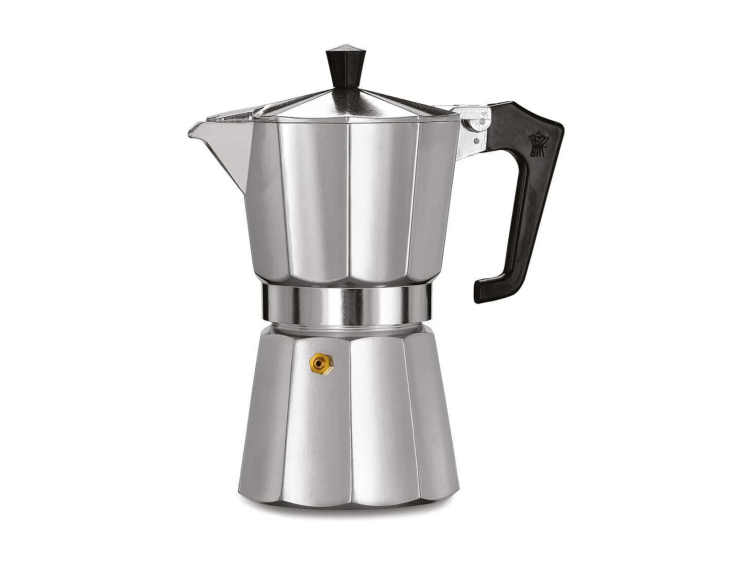 Italiaanse Koffiezetter Pezzetti Italexpress 6 Kopjes Mat Aluminium Compatibel met Alle Warmtebronnen