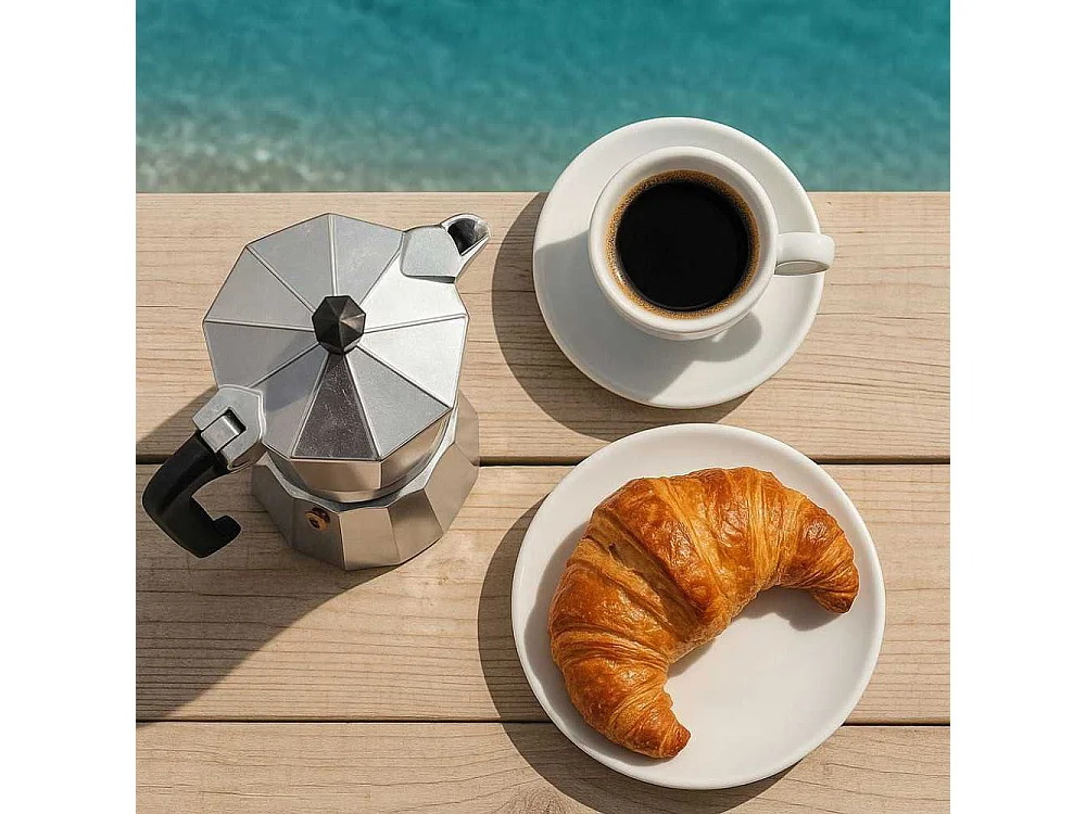 Italiaanse Koffiezetter Pezzetti Italexpress 6 Kopjes Mat Aluminium Compatibel met Alle Warmtebronnen