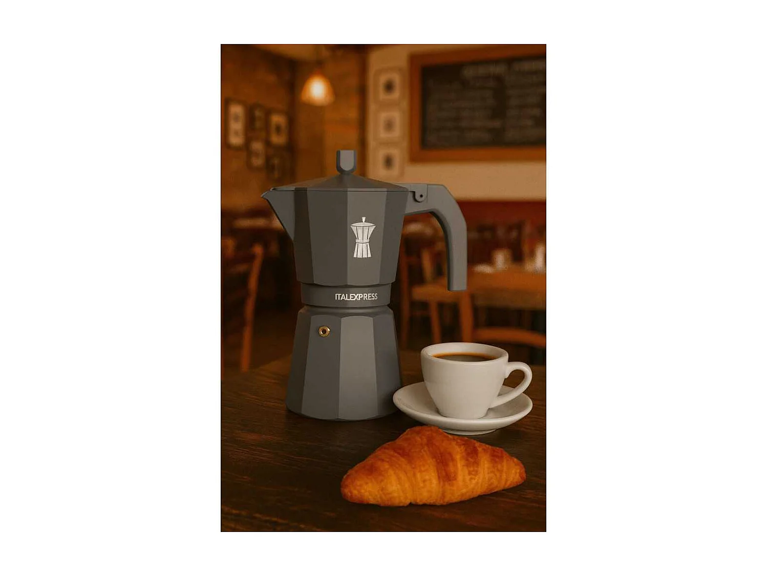 Italiaanse Koffiezetter Pezzetti Italexpress Aluminium 6 Kopjes Blauw - Rijke Aroma's, Elegant Italiaans Design