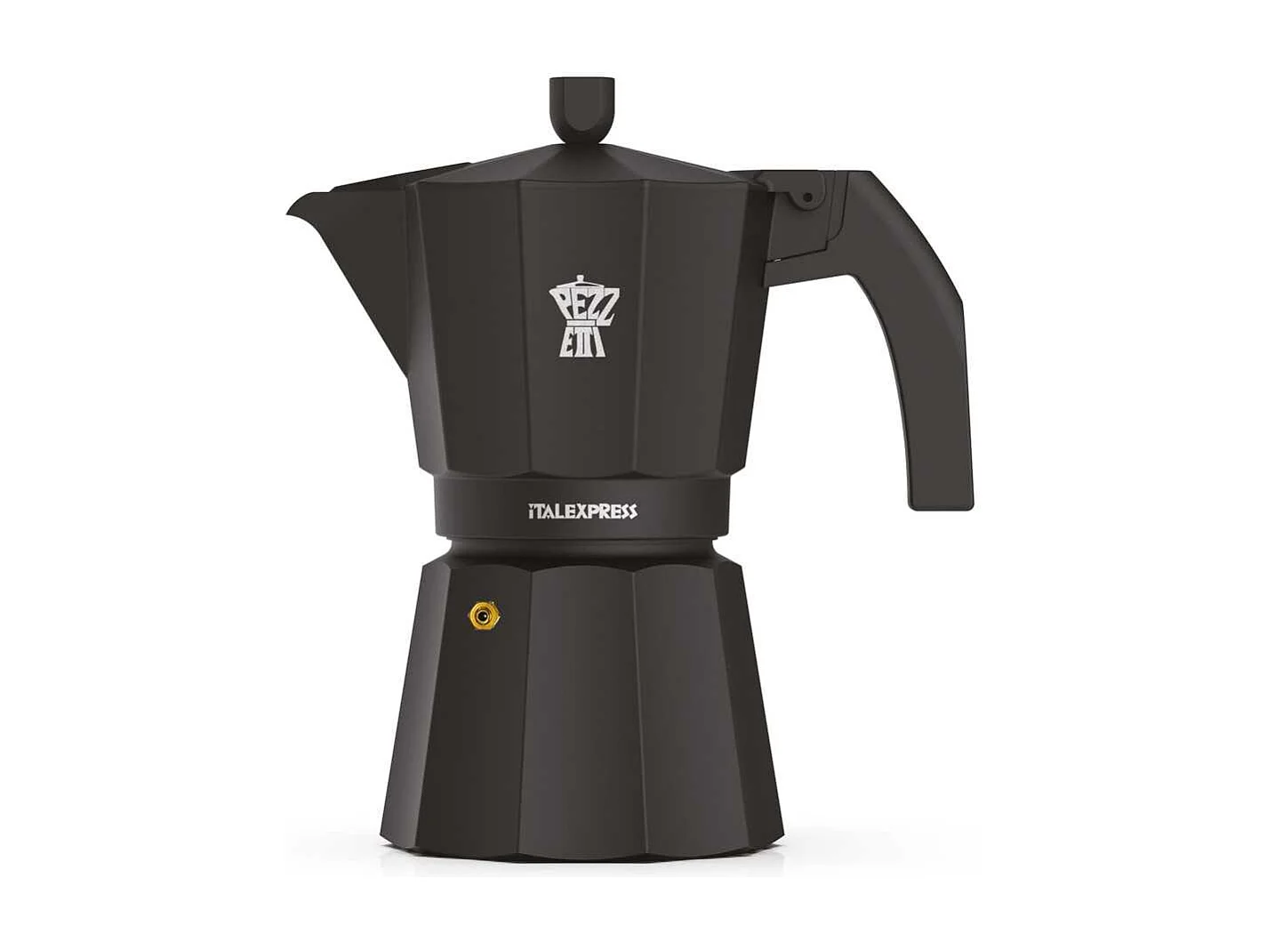 Italiaanse Pezzetti Italexpress Koffiezetter 6 Kopjes Aluminium Zwart - Traditionele Aromatische Koffie