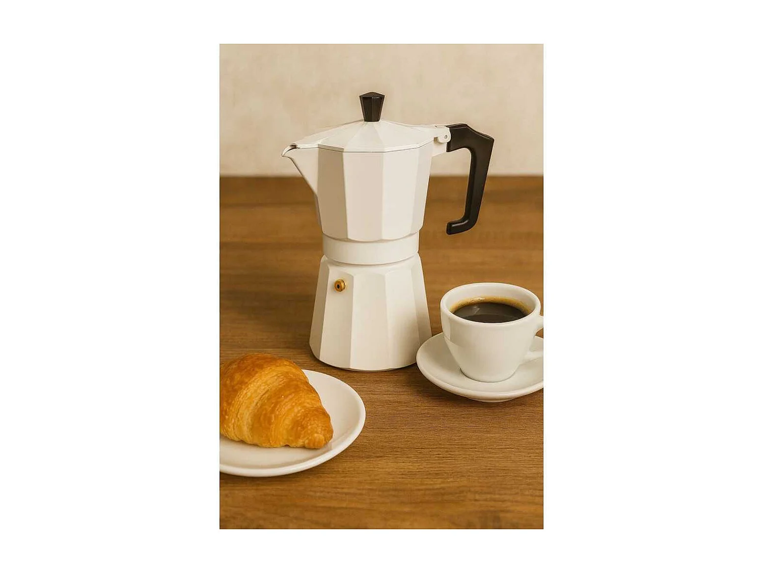 Italiaanse Pezzetti Italexpress Koffiezetter 6 kopjes Mat Wit Aluminium - Traditionele Aromatische Koffie