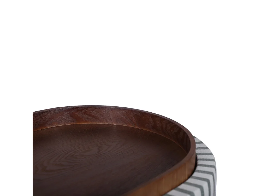 Zoé - Banc coffre à rayures convertible en table basse L77cm - Vert