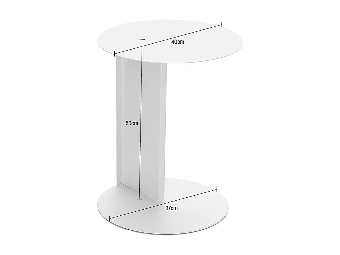 Jimy - Table d'appoint en métal H50cm - Jaune