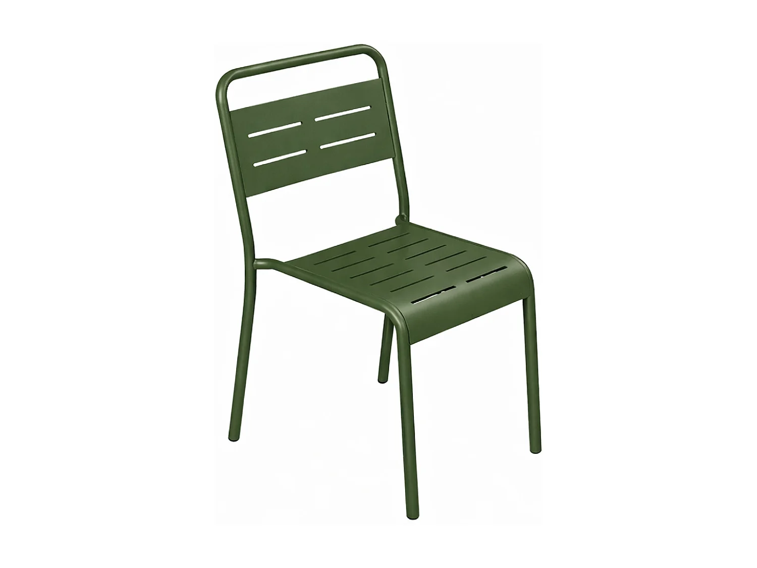 Ensemble table de jardin carrée 70cm et 4 chaises vert BERGAME