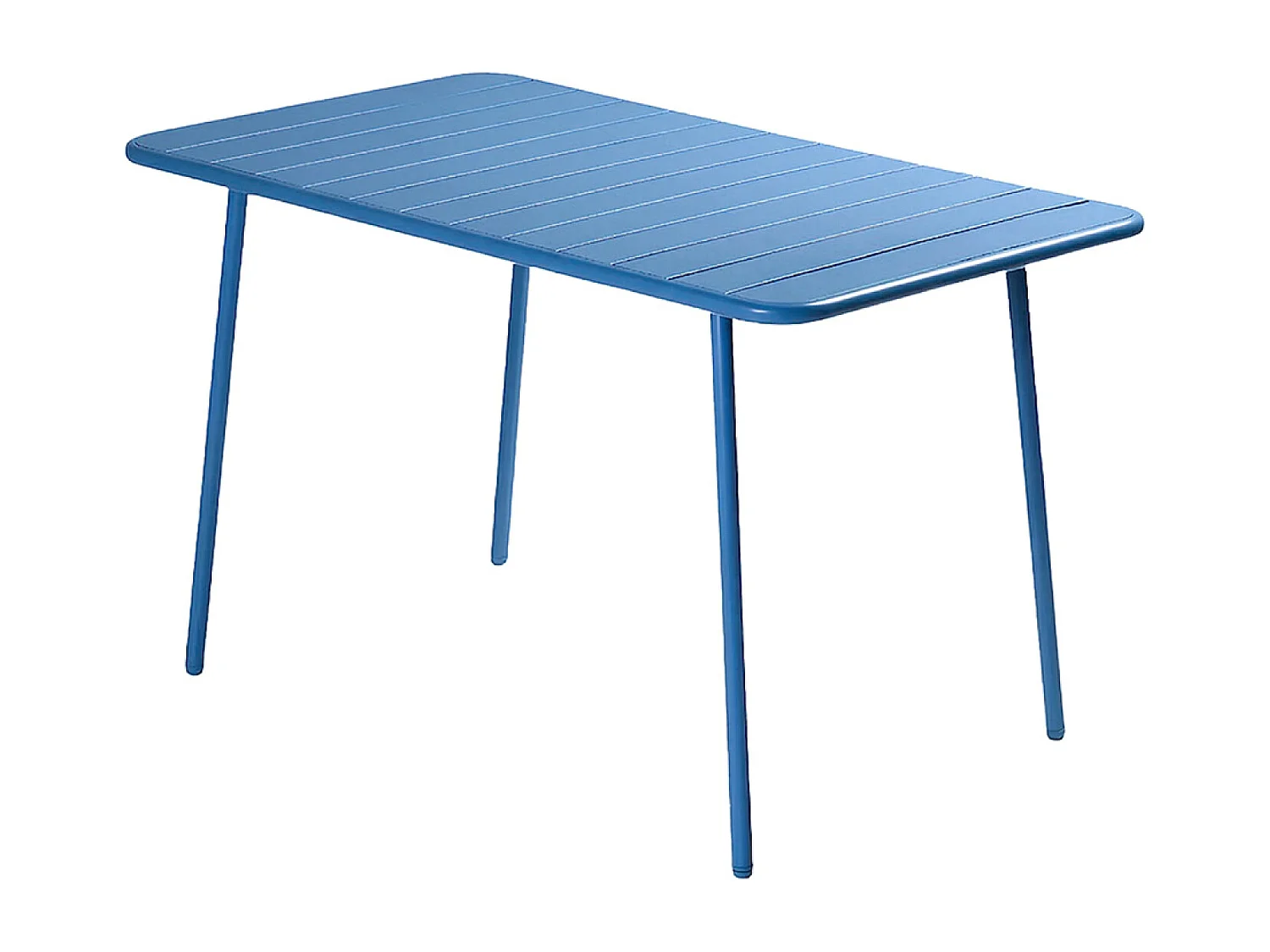 Ensemble table de jardin 120 cm et 4 chaises bleu BERGAME