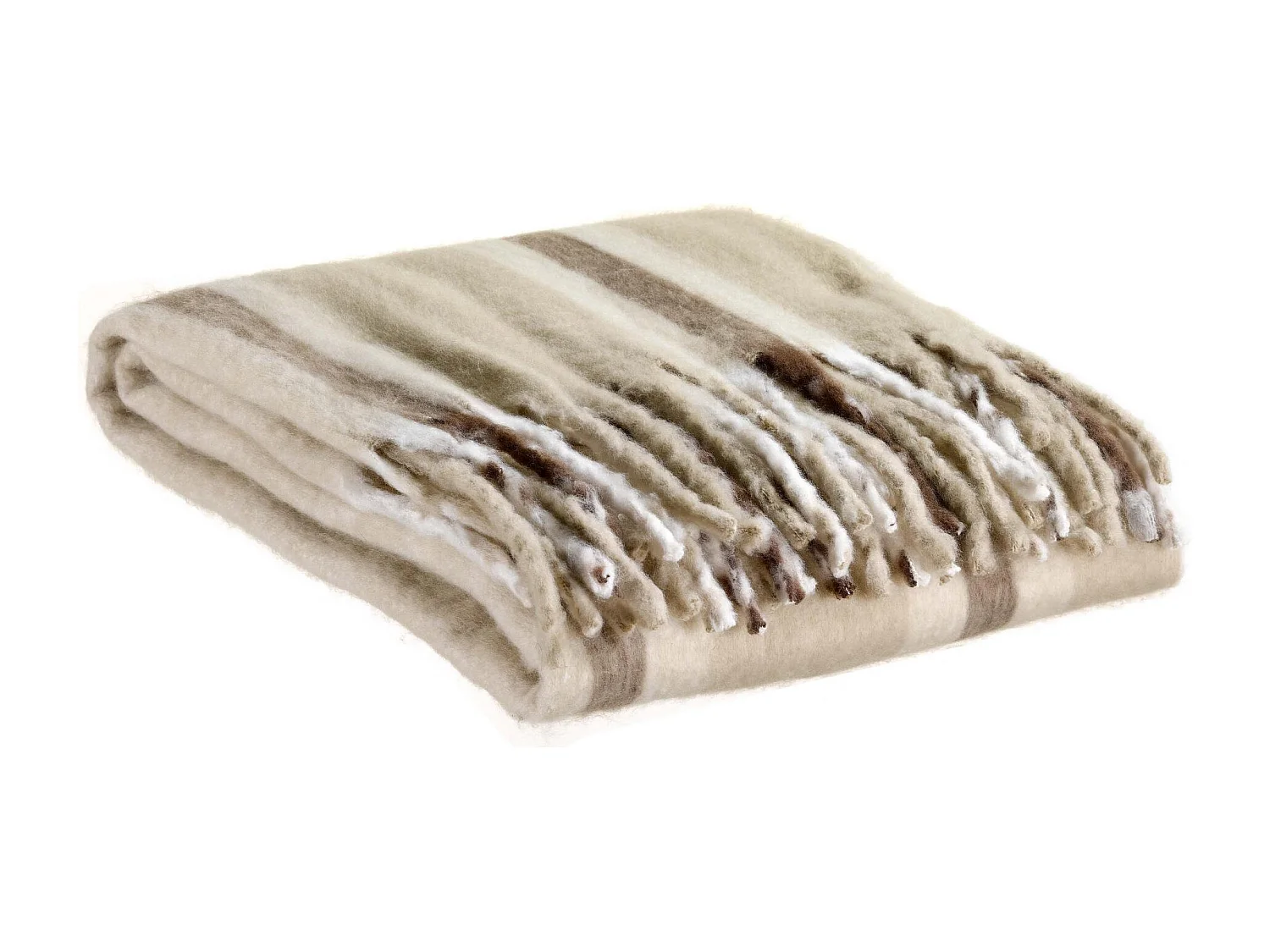 Recycelte gestreifte Wohndecke Isabel Wolke 130 x 160 cm