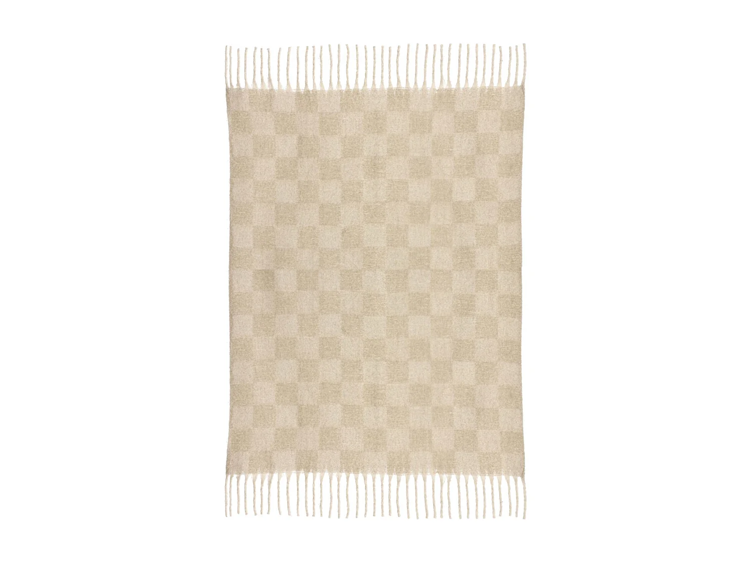 Recycelte Decke mit Schachbrettmuster Isabel