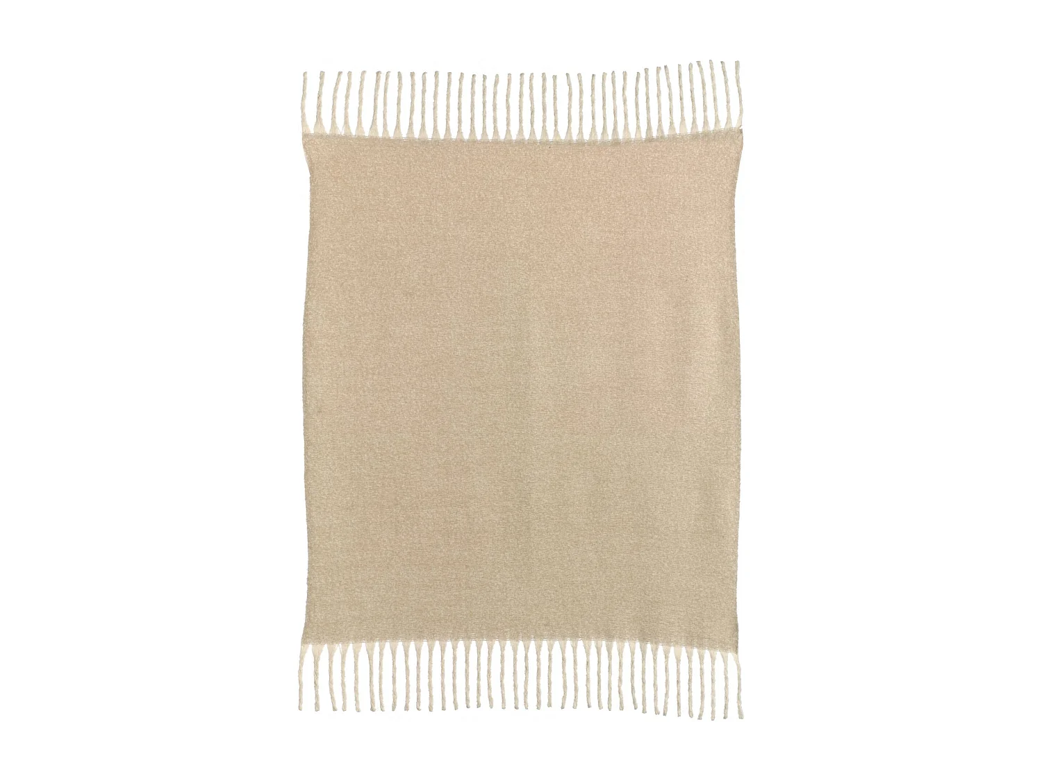 Recycelte einfarbige Decke Isabel Natur 130 x 160 cm