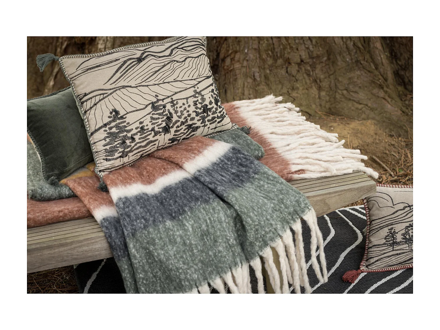 Recycelte einfarbige Decke Isabel Rost 130 x 160 cm