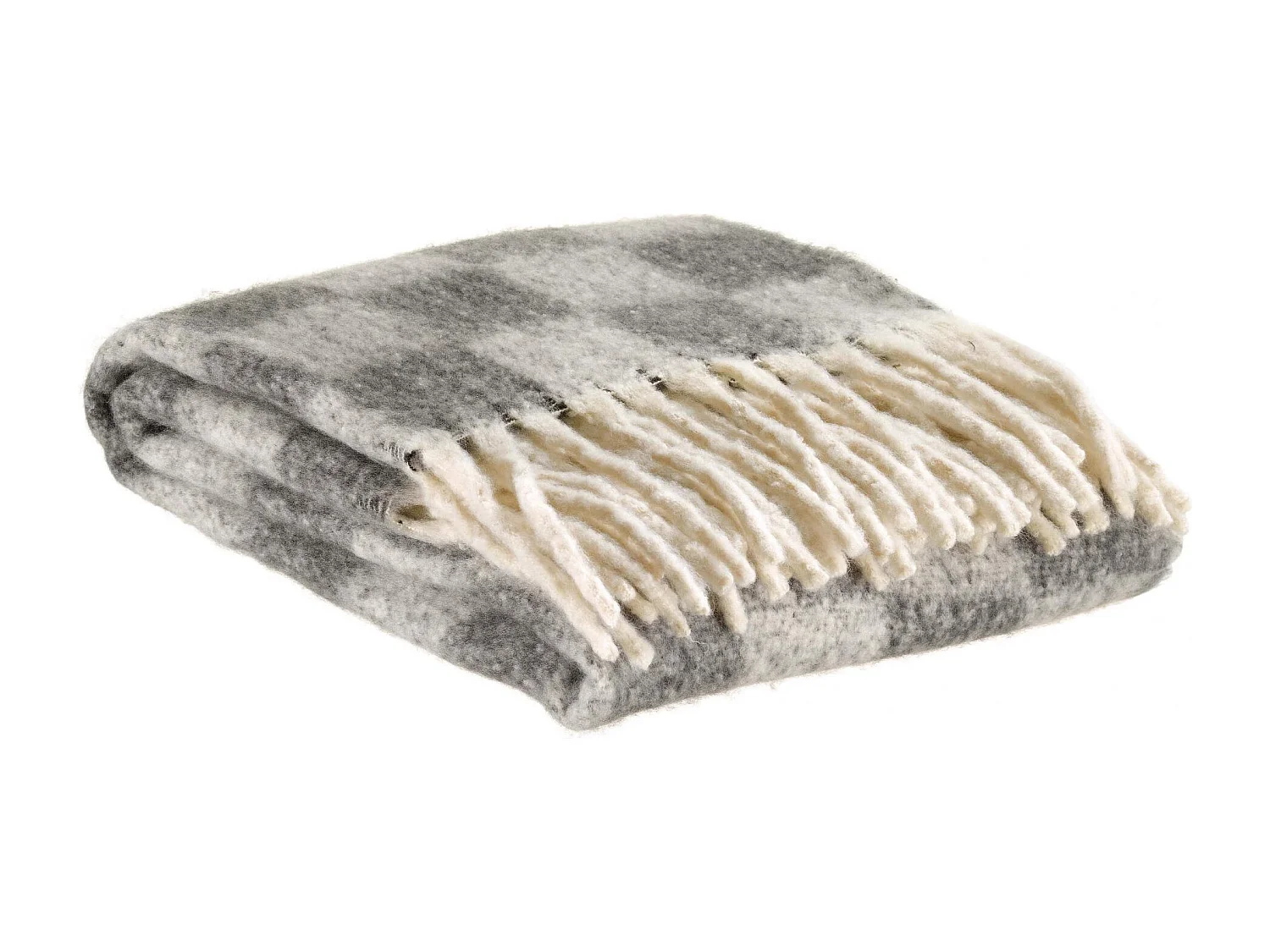 Recycelte Decke mit Schachbrettmuster Isabel