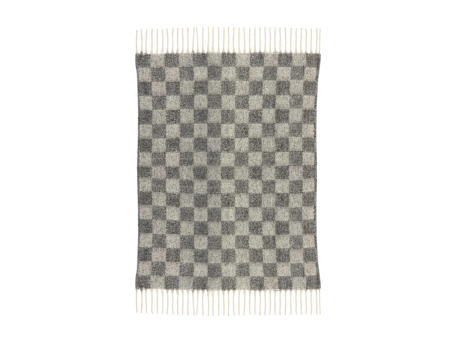 Recycelte Decke mit Schachbrettmuster Isabel