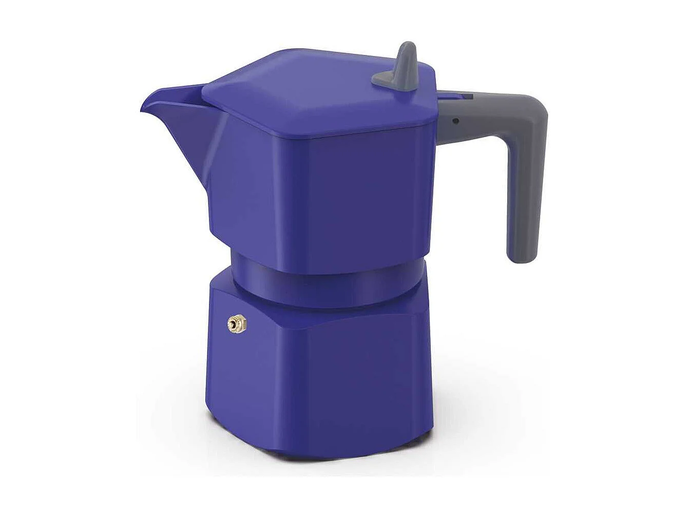 Italiaanse Koffiezetter Pezzetti Pentaexpress 3 Kopjes Aluminium Blauw - Traditionele Mokka Koffie