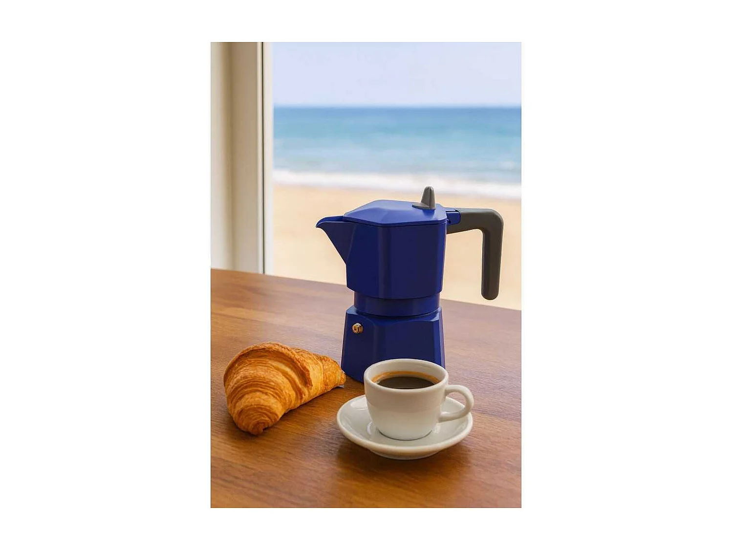 Italiaanse Koffiezetter Pezzetti Pentaexpress 3 Kopjes Aluminium Blauw - Traditionele Mokka Koffie