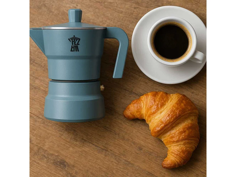 Italiaanse Koffiezetter Pezzetti SolidExpress Aluminium 6 Kopjes Groen - Authentieke en Intense Espresso