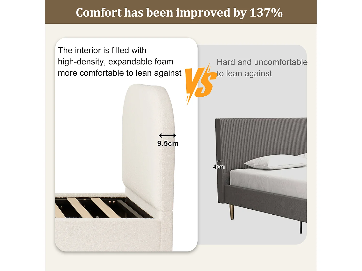 Kinderbett mit Stauraum – 90 x 200 cm – mit gepolstertem Kopfteil und hydraulischem Stauraum – Samt – weiß