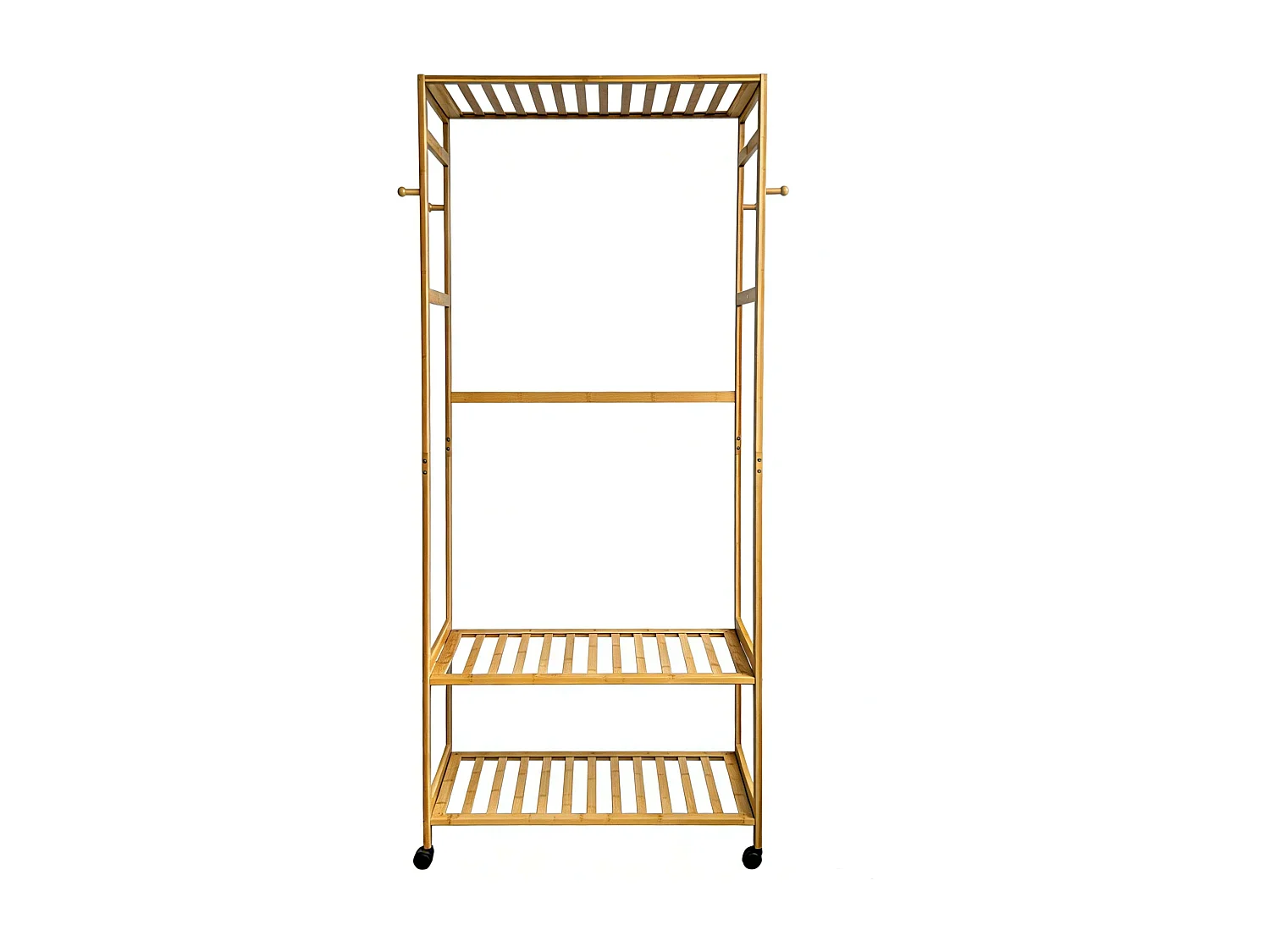 Perchero Take dormitorio 2 estantes en color marrón 169x78x37 cm