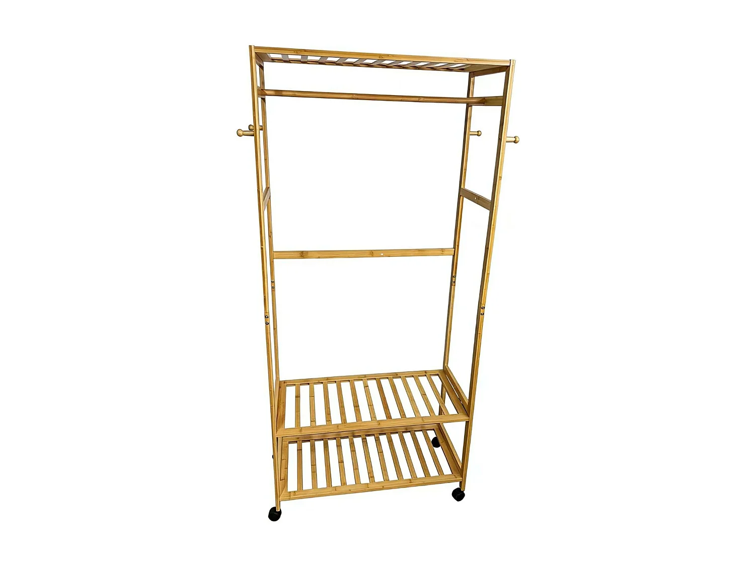 Perchero Take dormitorio 2 estantes en color marrón 169x78x37 cm