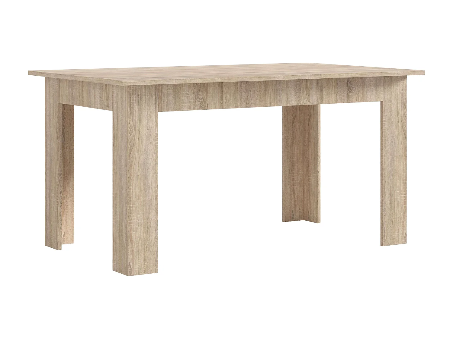 Conjunto de jantar Sonoma Oak bege (mesa + 4 cadeiras) Mesa em melamina e cadeiras em PVC