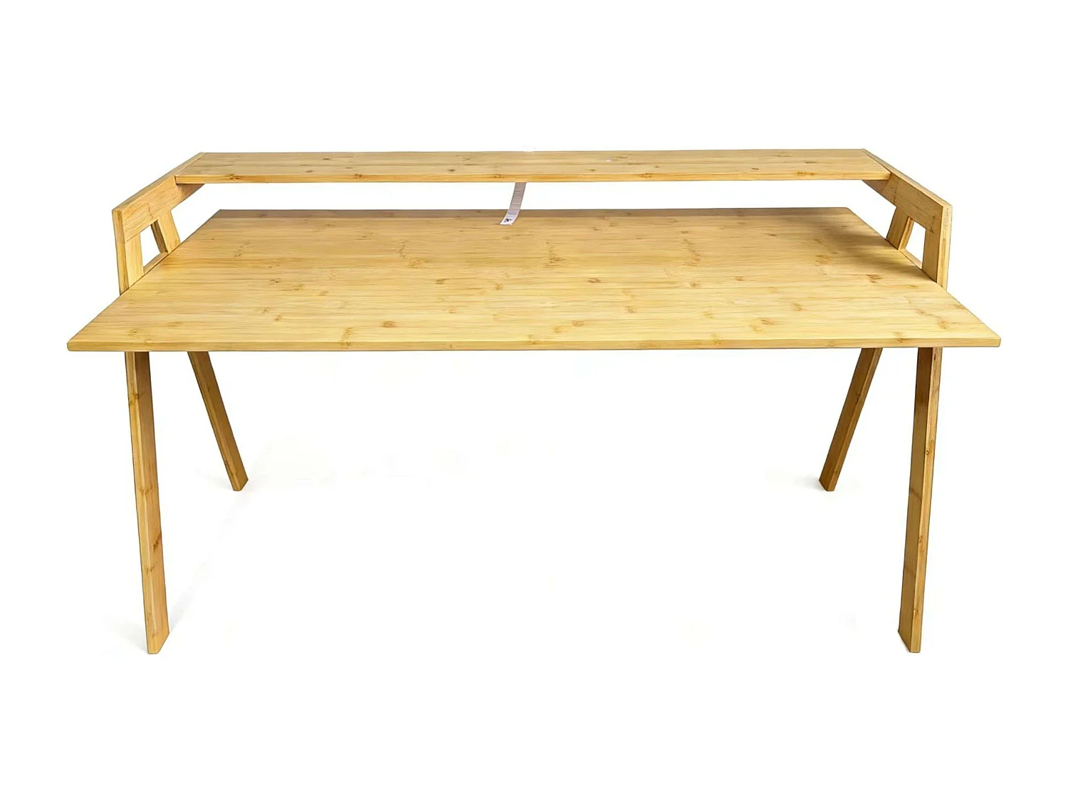 Mesa de estudo em bambu marrom, 75x113x60 cm