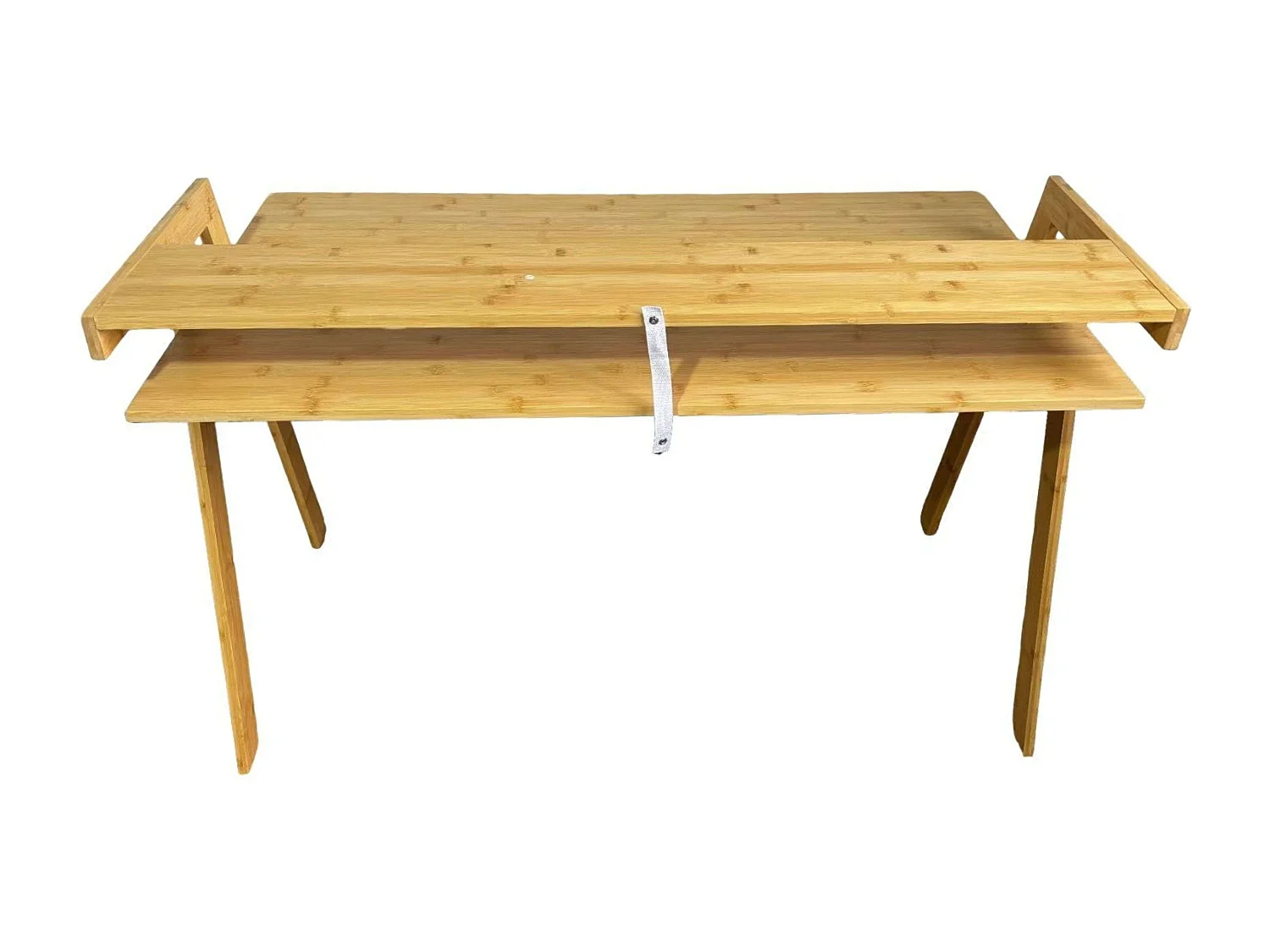 Mesa de estudo em bambu marrom, 75x113x60 cm