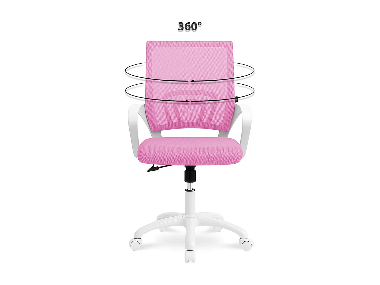 Sedia da ufficio ergonomica girevole fucsia – Happy