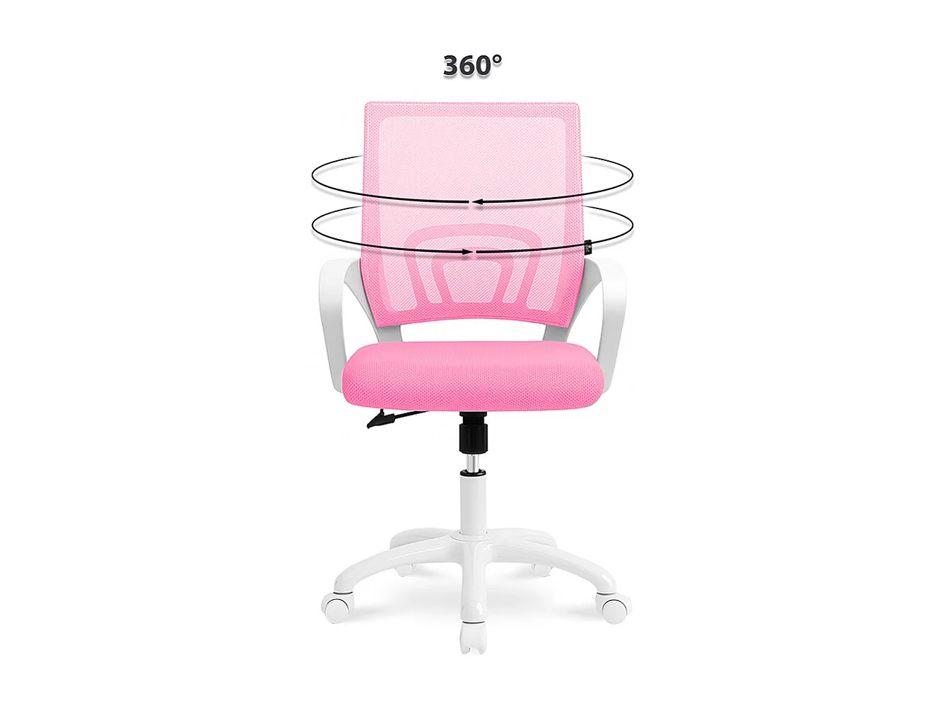 Sedia da ufficio ergonomica girevole fucsia – Happy