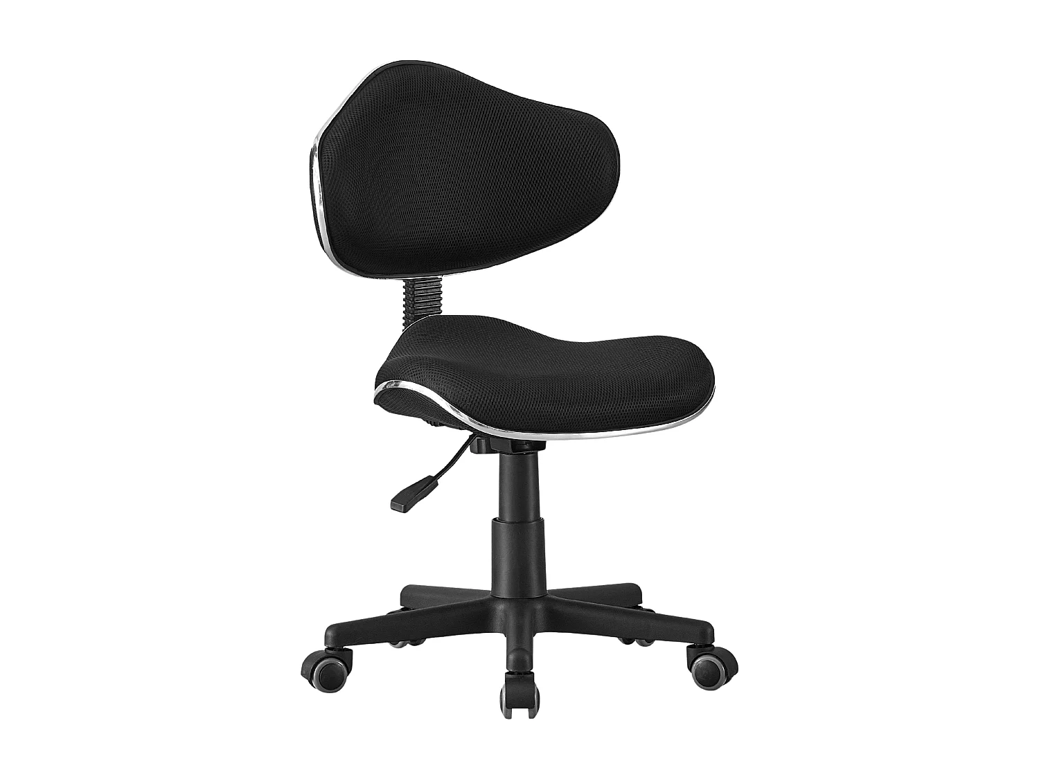 Cadeira de escritório giratória Argonaut preta, ajuste de altura, poliéster, 58x82x57 cm