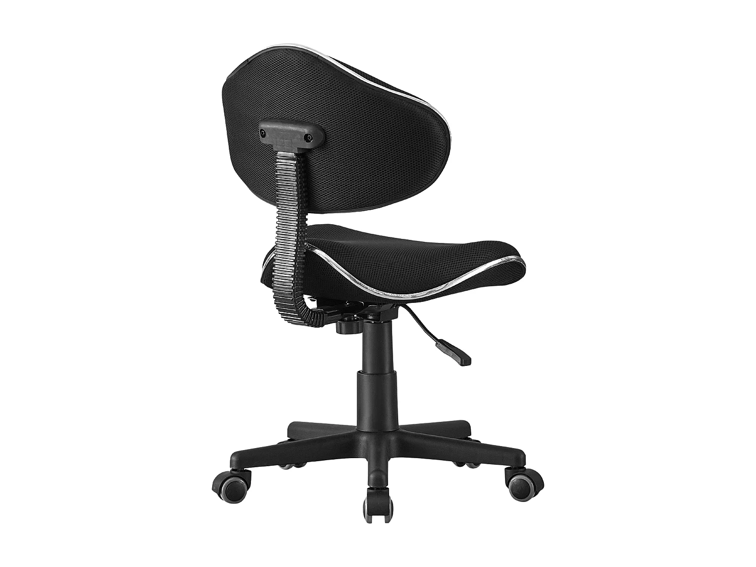 Cadeira de escritório giratória Argonaut preta, ajuste de altura, poliéster, 58x82x57 cm