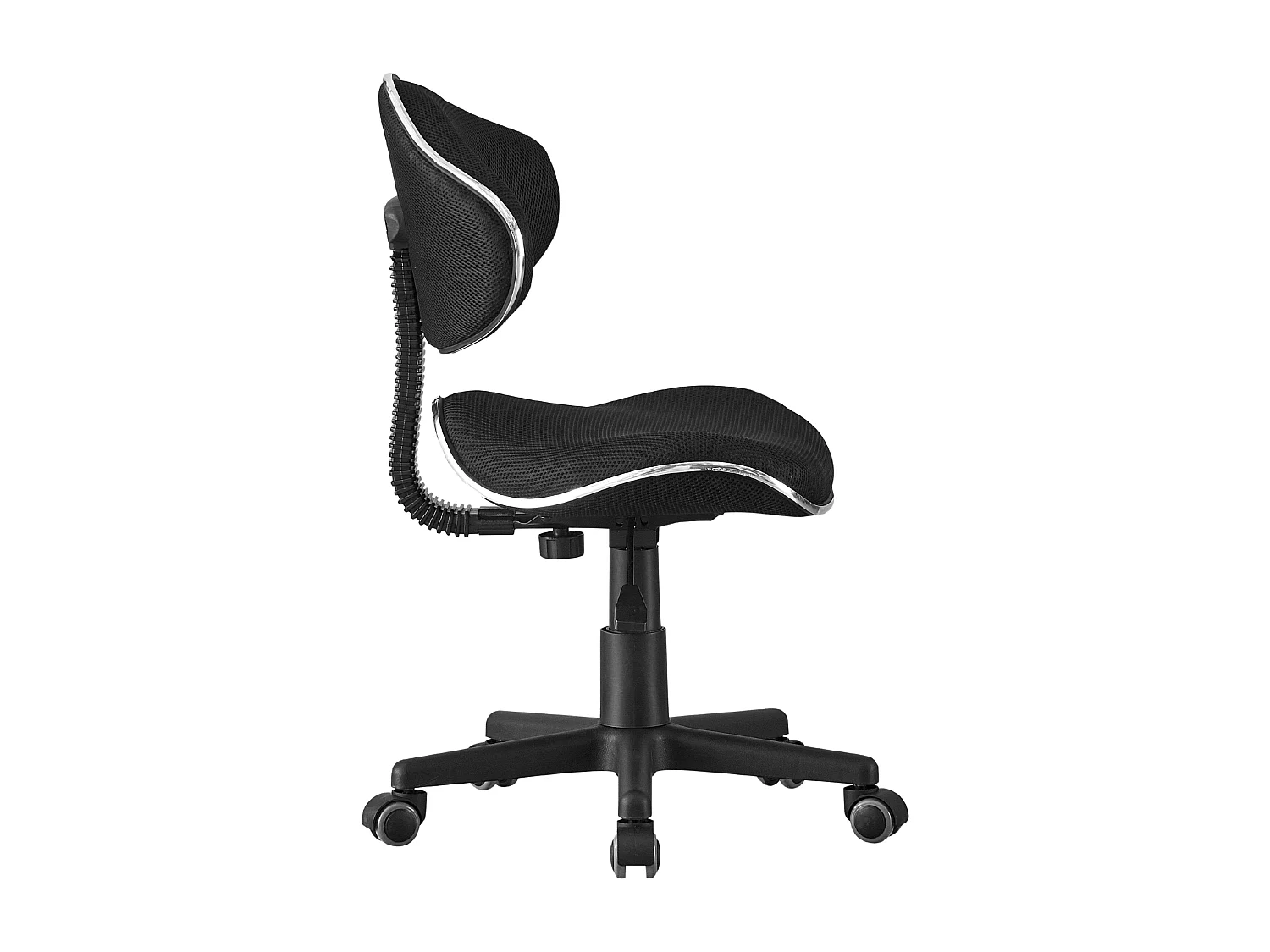 Cadeira de escritório giratória Argonaut preta, ajuste de altura, poliéster, 58x82x57 cm