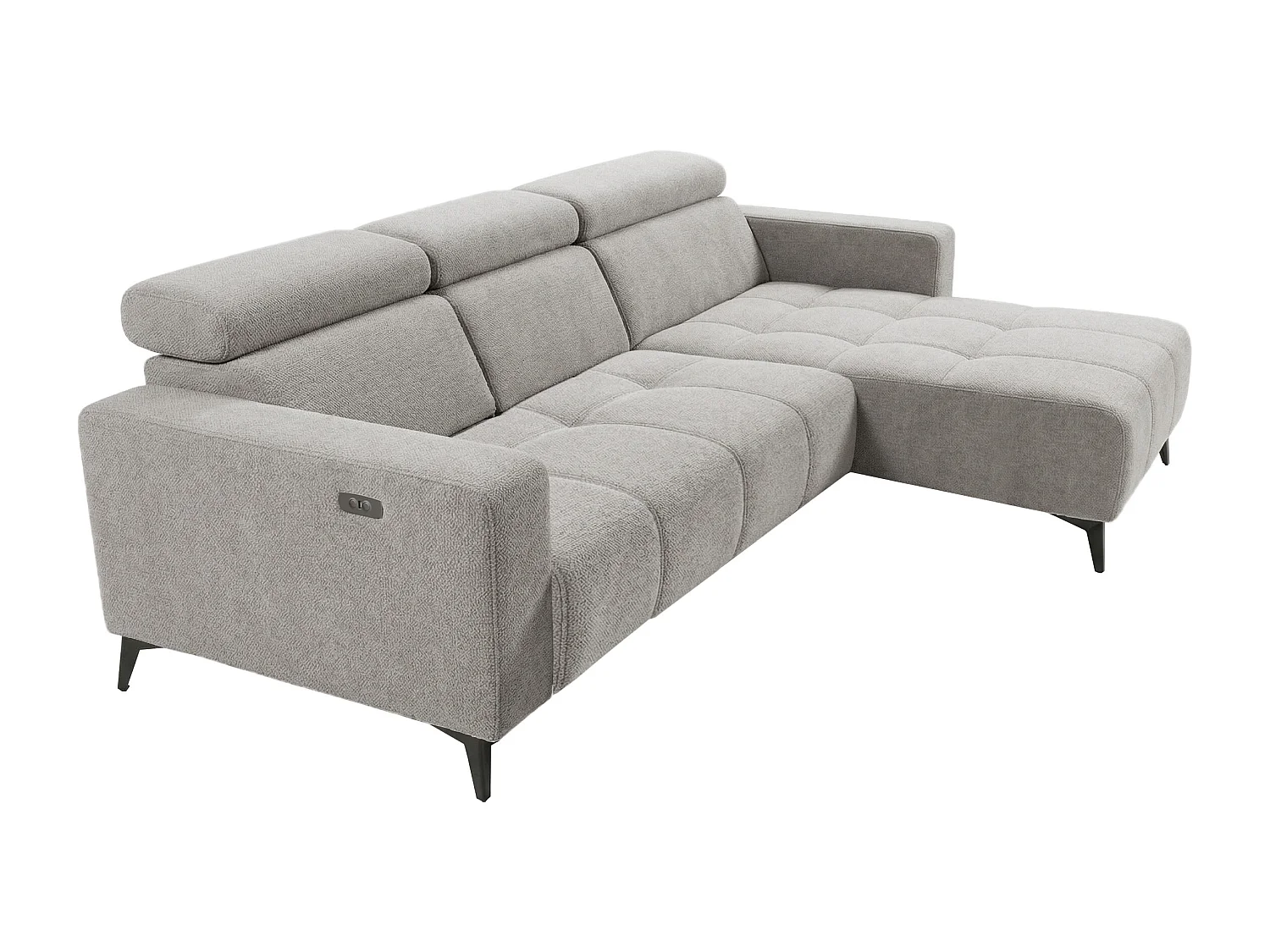 Nicolette - Canapé d’angle moderne avec fonction relax électrique