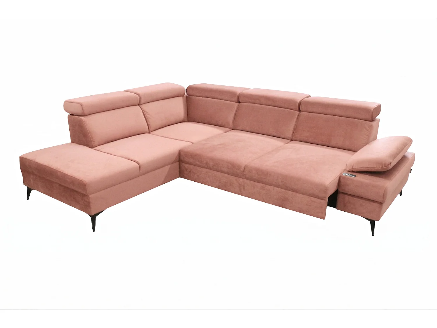 Canapé d’angle moderne Vigo avec fonction RELAX et appuie-têtes réglables – idéal pour le salon