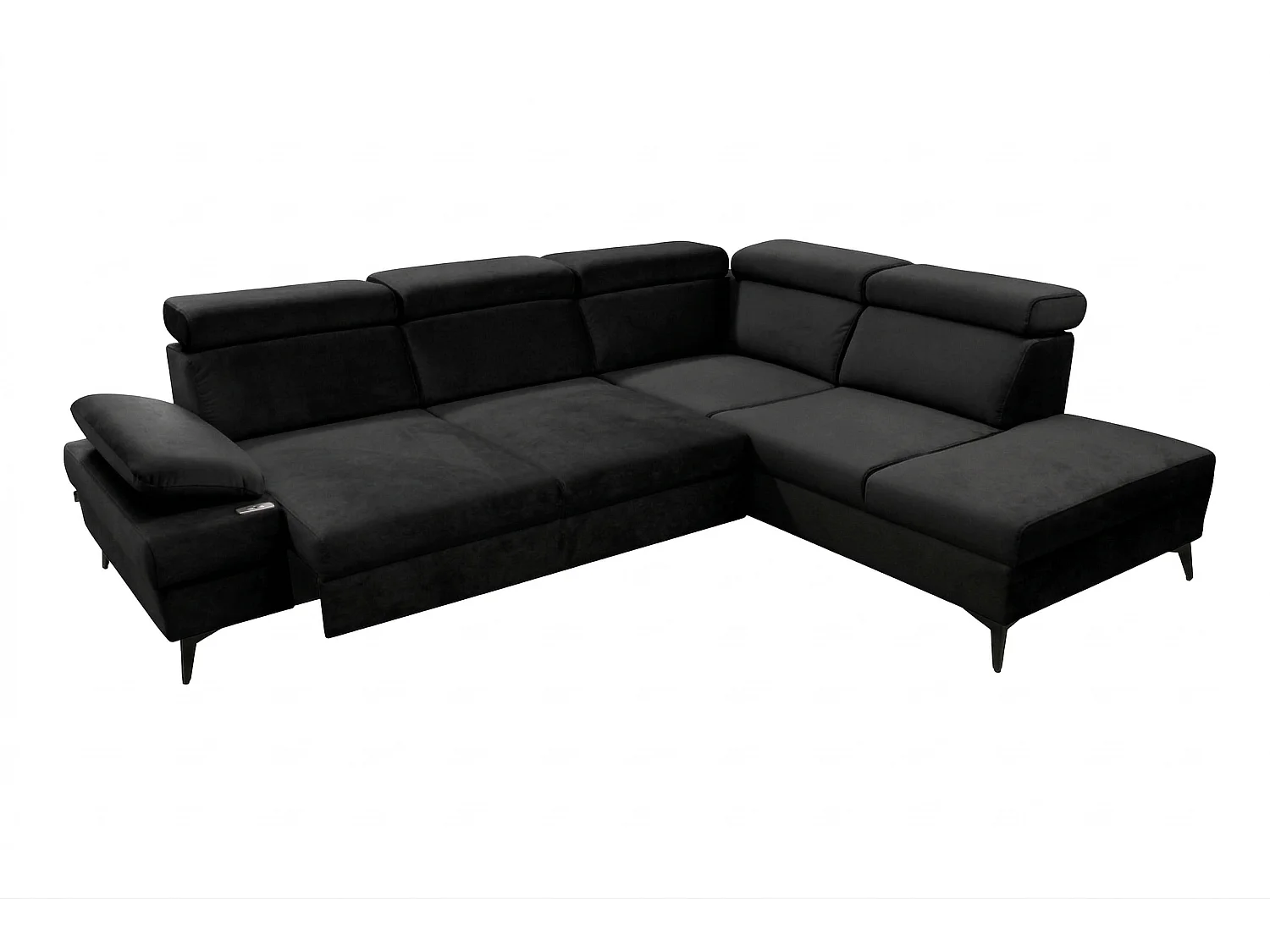 Canapé d’angle moderne Vigo avec fonction RELAX et appuie-têtes réglables – idéal pour le salon