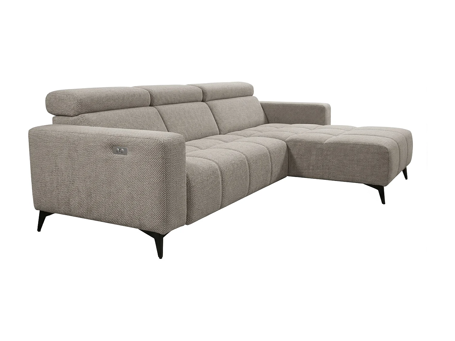 Nicolette - Canapé d’angle moderne avec fonction relax électrique