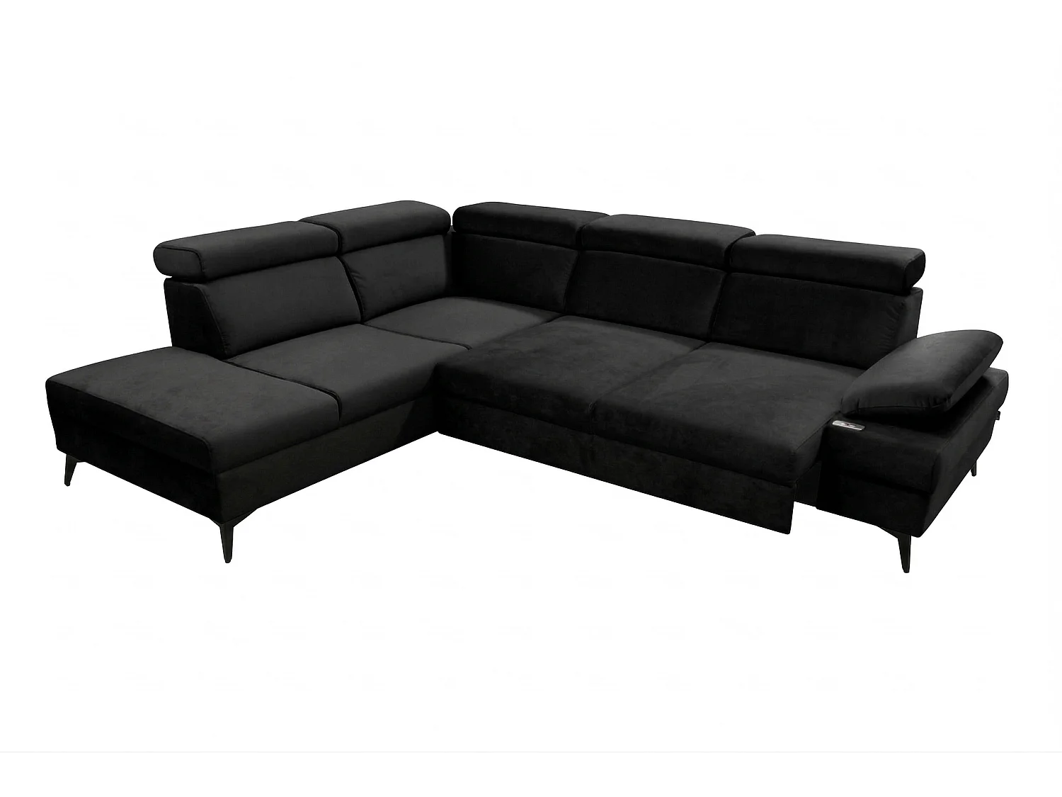 Canapé d’angle moderne Vigo avec fonction RELAX et appuie-têtes réglables – idéal pour le salon