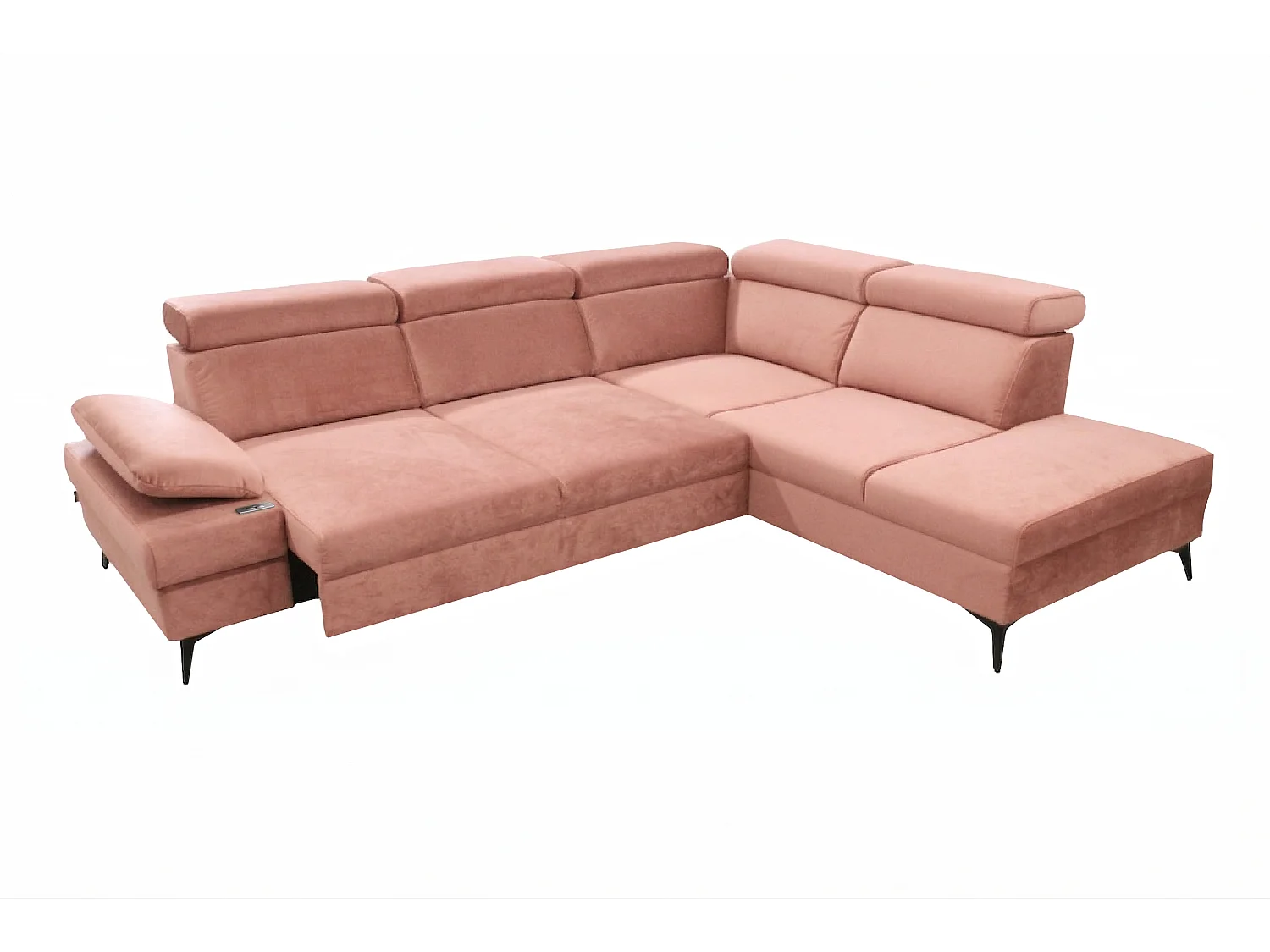 Canapé d’angle moderne Vigo avec fonction RELAX et appuie-têtes réglables – idéal pour le salon