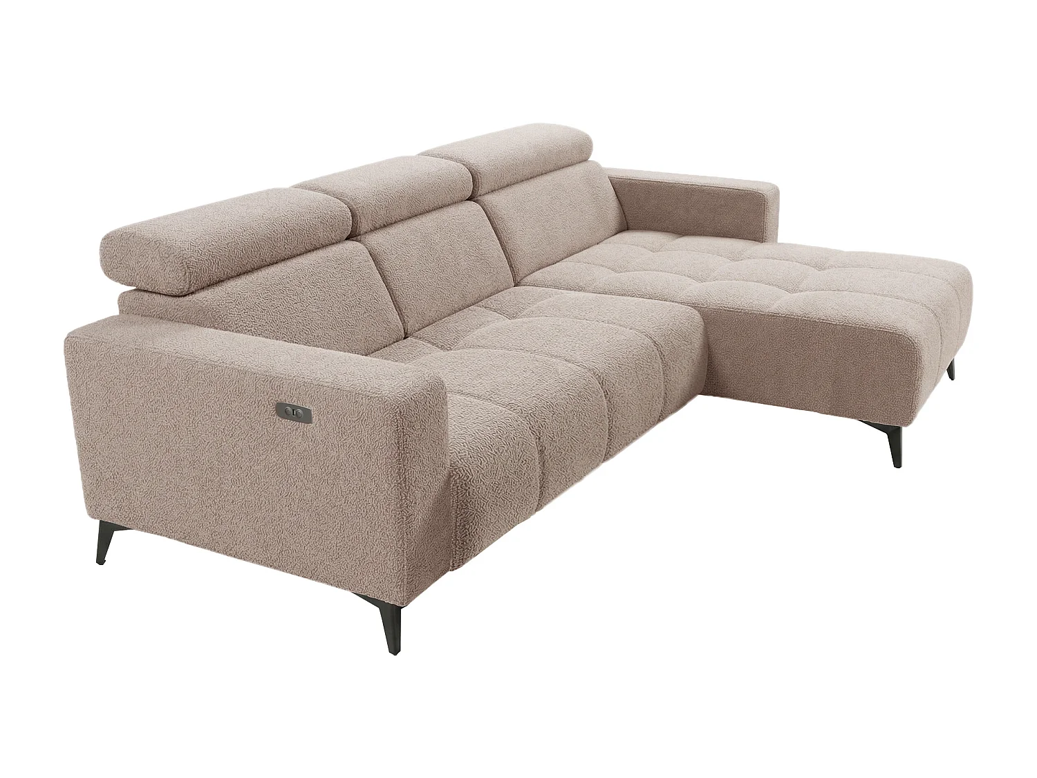 Nicolette – Moderne hoekbank met elektrische relaxfunctie