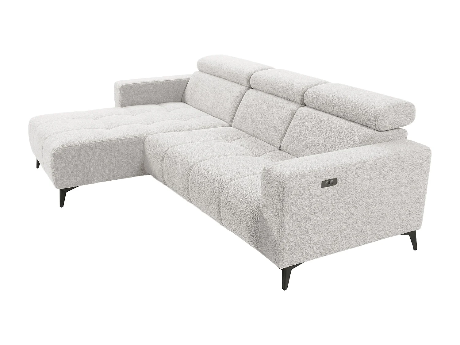 Nicolette - Canapé d’angle moderne avec fonction relax électrique