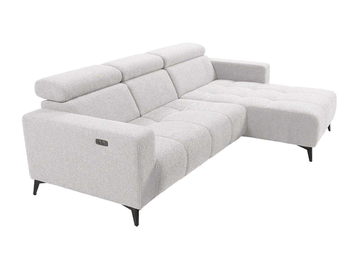 Nicolette - Canapé d’angle moderne avec fonction relax électrique