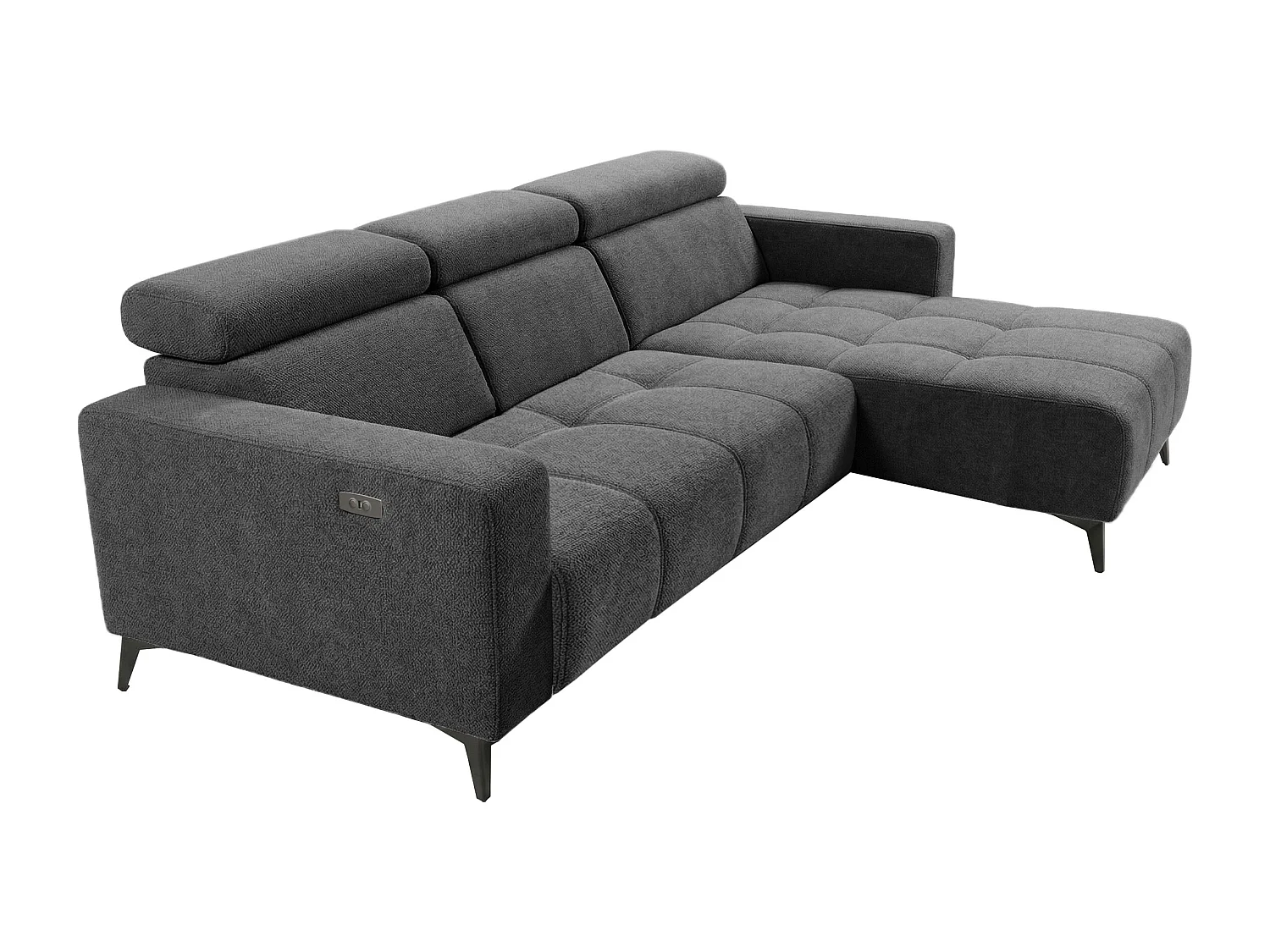 Nicolette - Canapé d’angle moderne avec fonction relax électrique