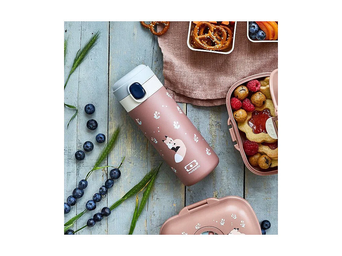 Gourde isotherme a bec verseur - MONBENTO - Enfants - Bouchon ouverture rapide - Pop Fox