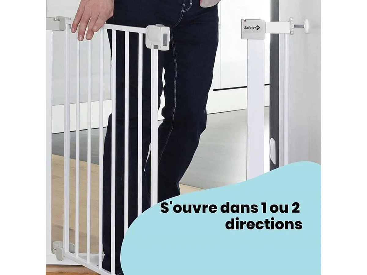 Barrière de sécurité Safety 1st Auto-Close métal 73–80 cm, Blanc
