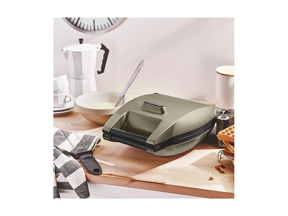 Odwracana gofrownica Lagrange 1200W taupe z powłoką nieprzywierającą, odłączanym kablem i płytami nadającymi się do zmywarki