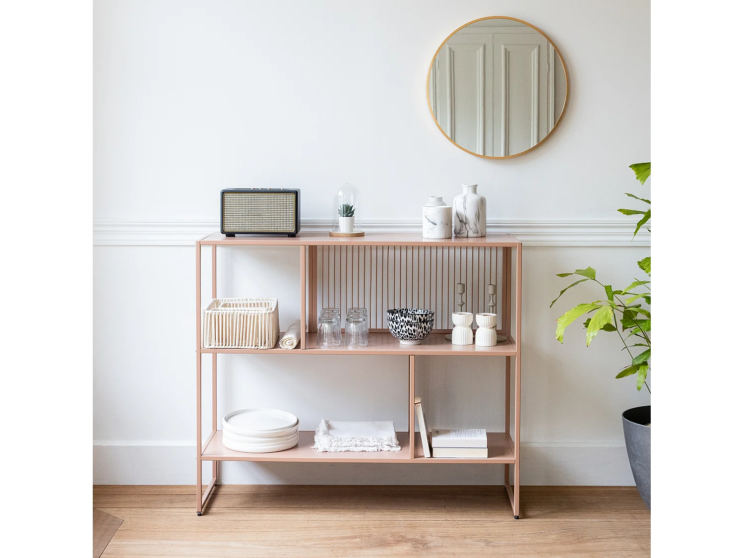 Étagère en métal vieux rose EMILIA - HAPPY GARDEN