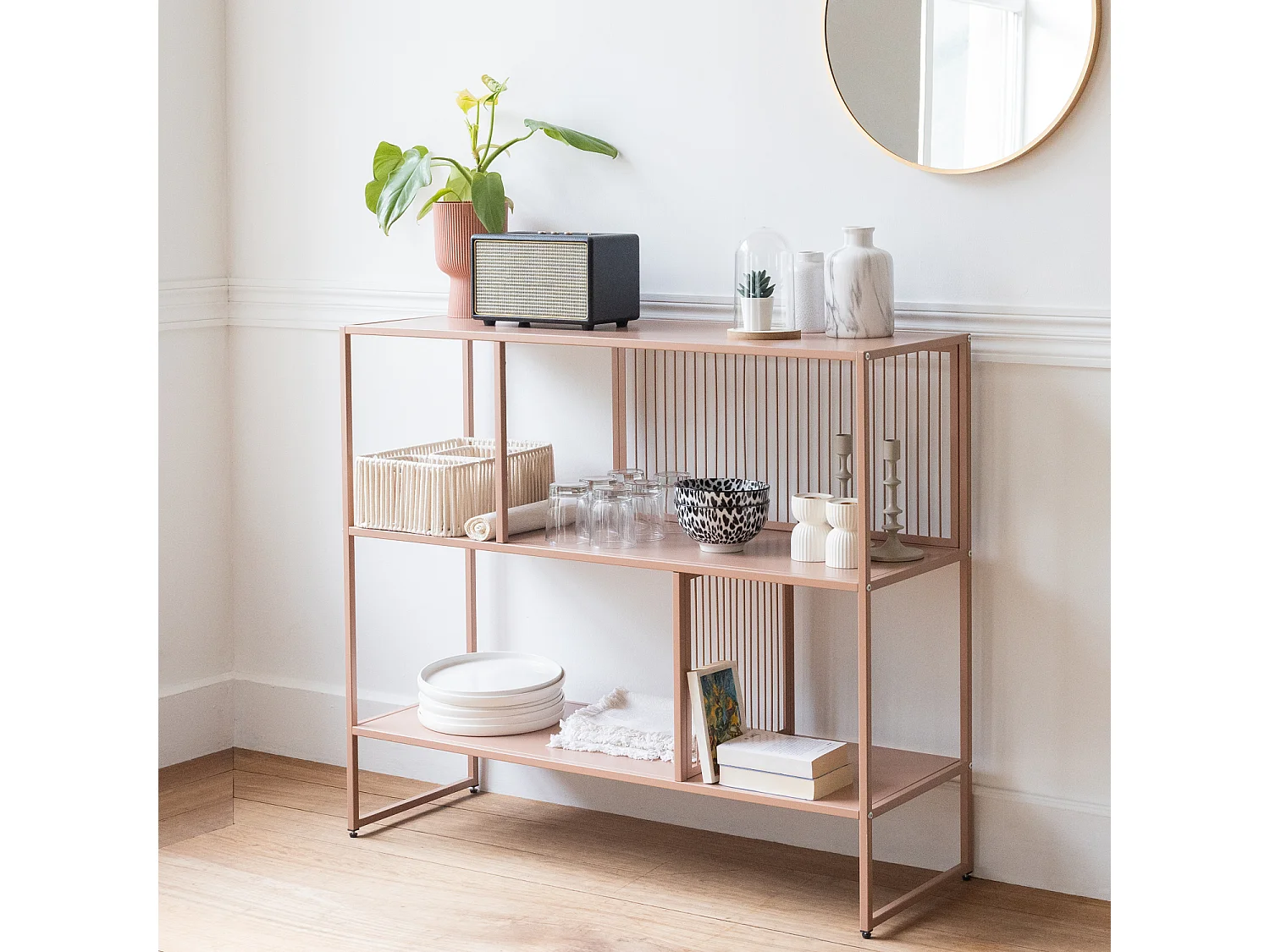 Étagère en métal vieux rose EMILIA - HAPPY GARDEN