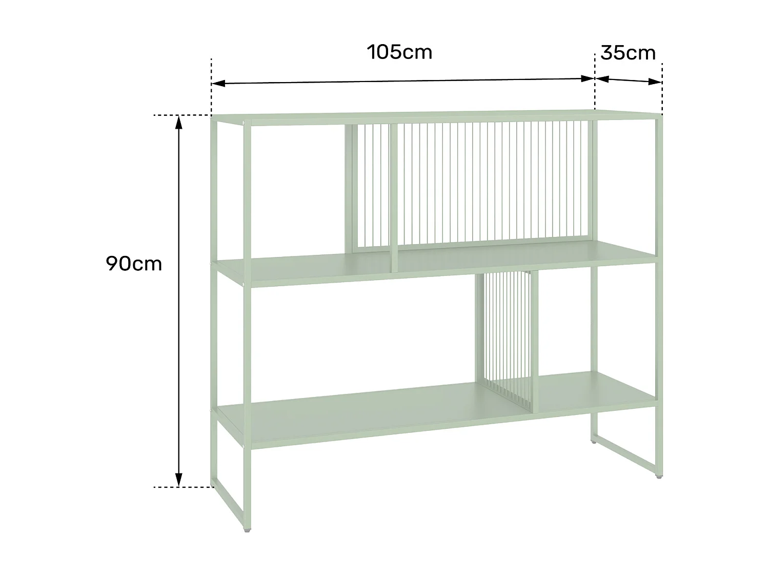 Étagère en métal taupe EMILIA - HAPPY GARDEN