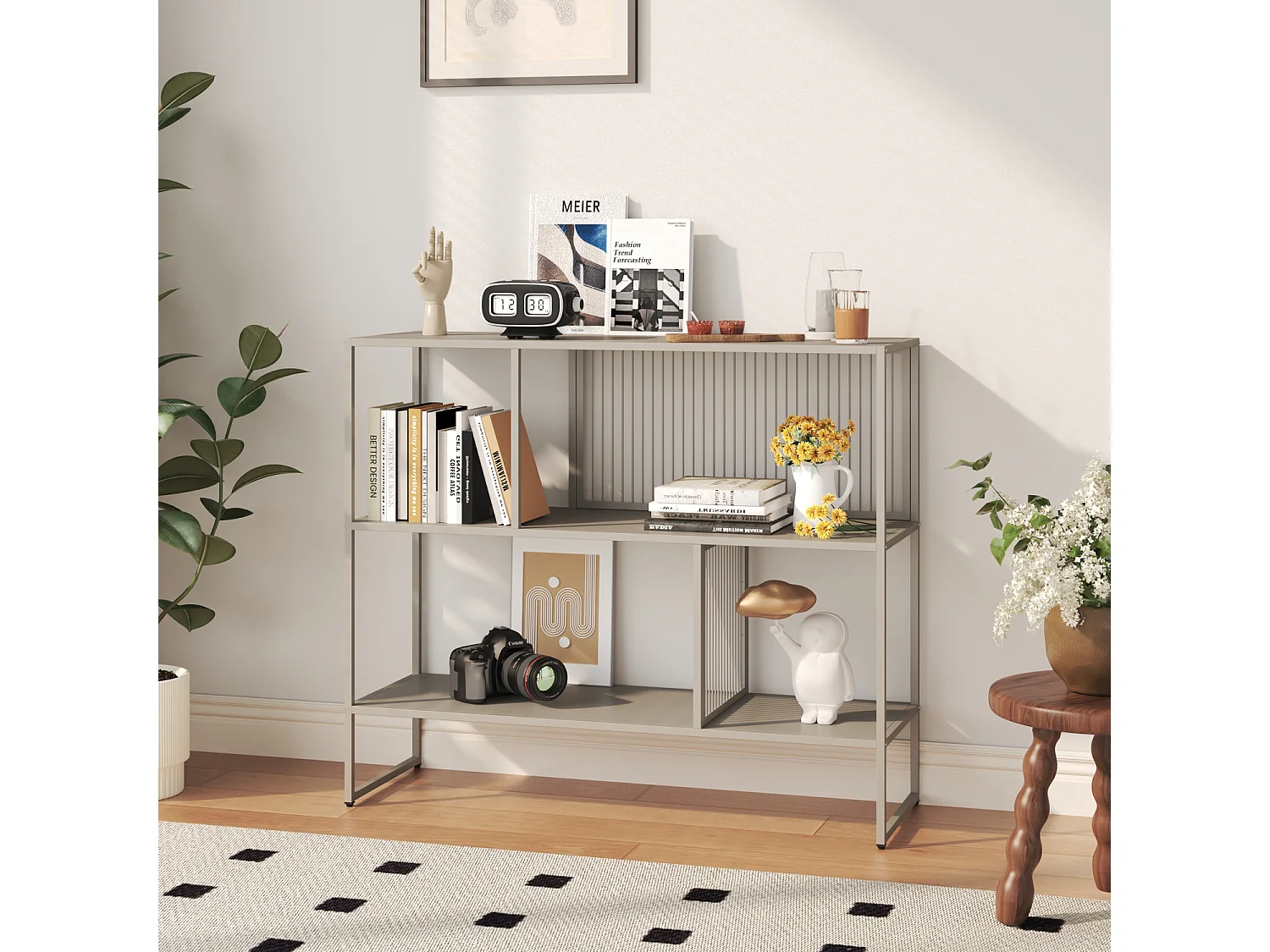 Étagère en métal taupe EMILIA - HAPPY GARDEN