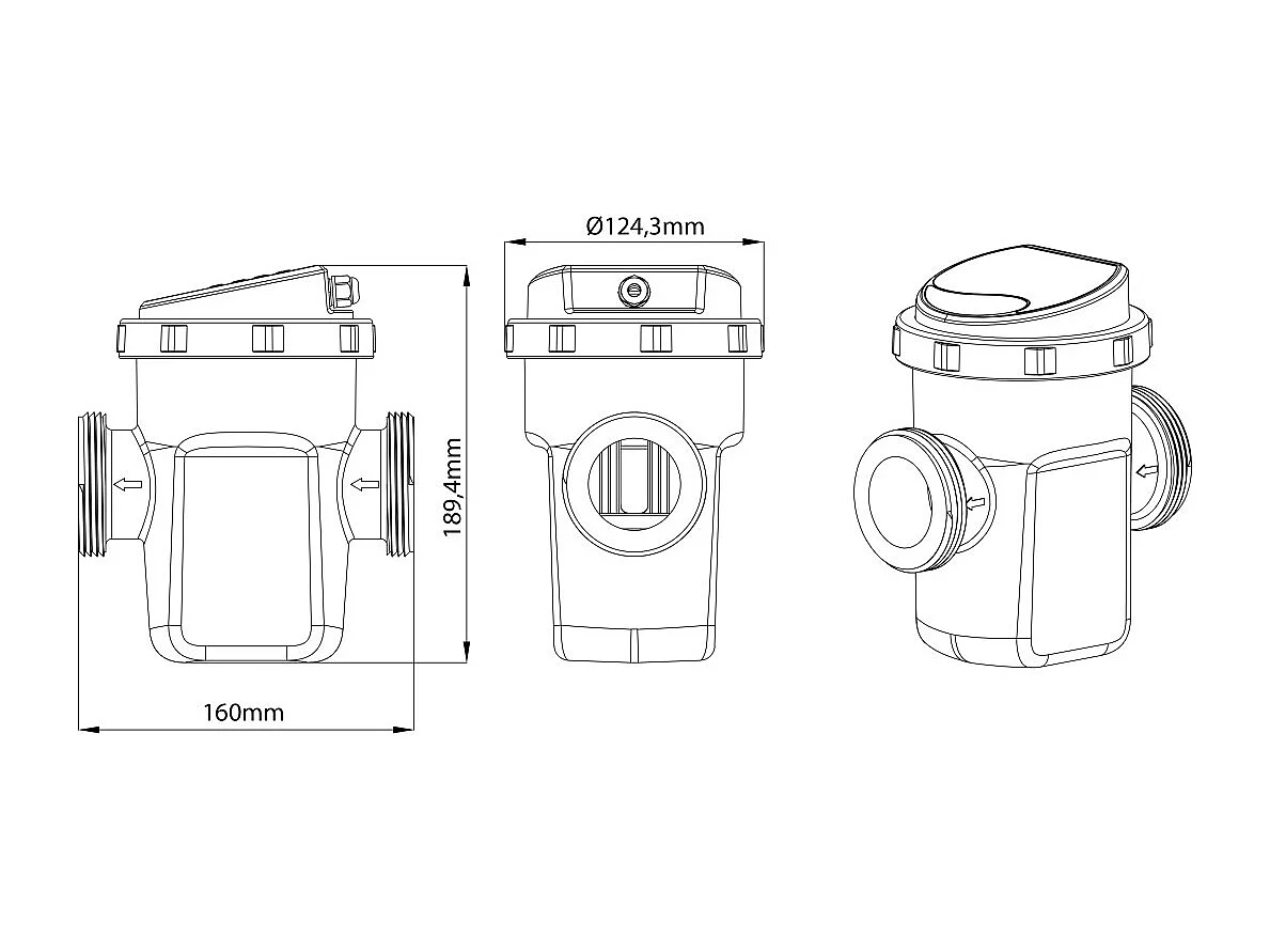 Kompaktes Elektrolysegerät für den Pool - Jede Art von Filtration - Natürliche Behandlung - Modell 200 für Swimmingpool 20m3