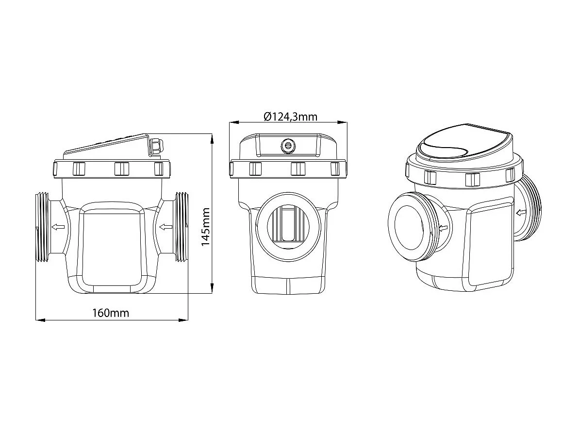 Kompaktes Elektrolysegerät für den Pool - Jede Art von Filtration - Natürliche Behandlung - Modell 800 für Swimmingpool 80m3