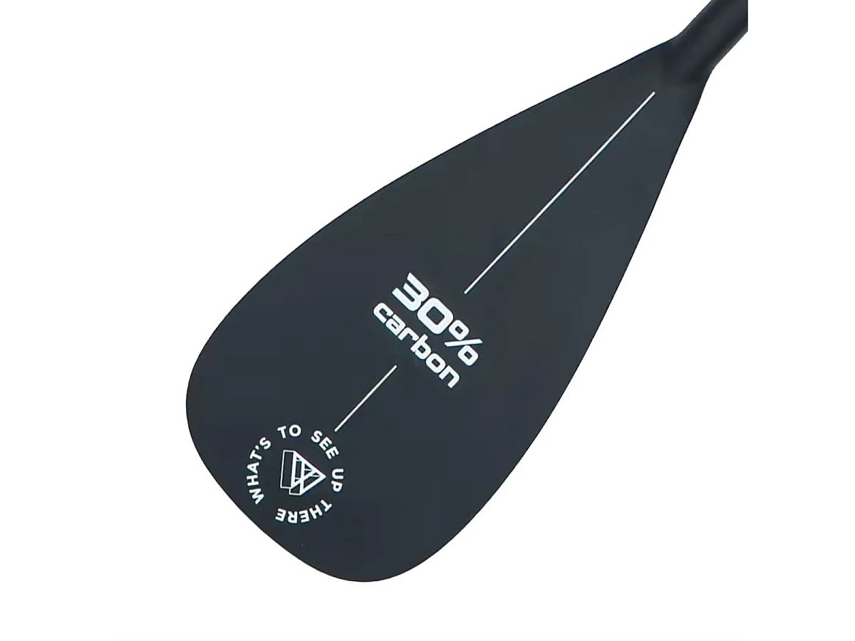 WATTSUP Stand Up Paddle 30% Carbono - Fibra de Vidrio - 3 Piezas - Ajustable / Extraíble 165-215cm Anillo de apriete - Ligero 1kg - Rendimiento