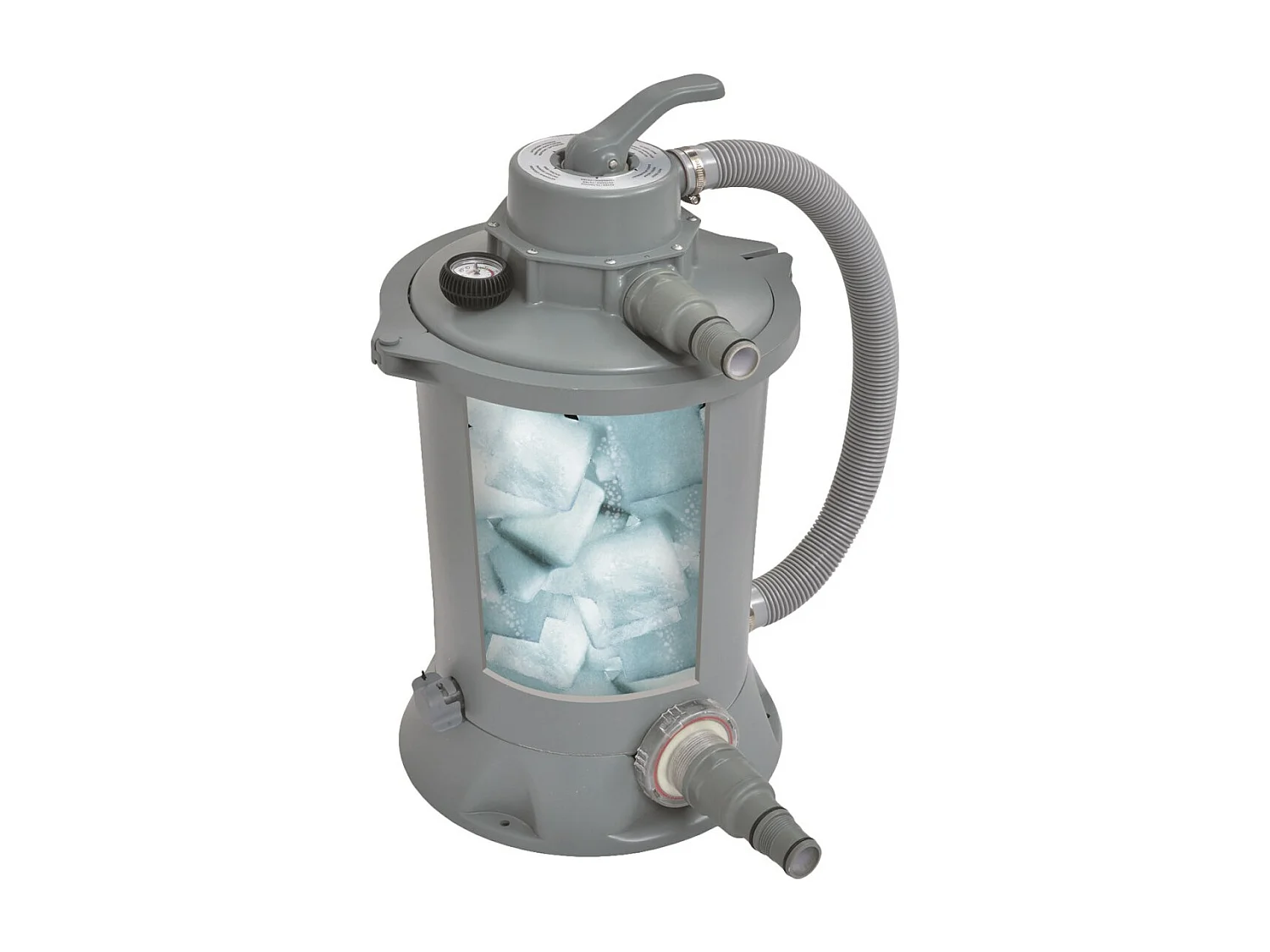 Filtergruppe 3m3/h (Filter + Umwälzpumpe) - Wasserdurchfluss 3,03 m3/h - 20 m3 - Kompaktes Design